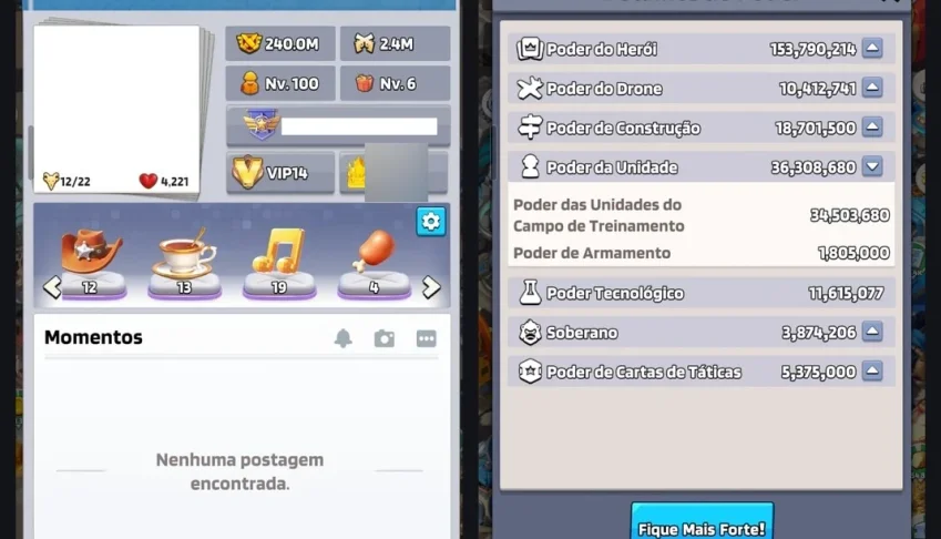 Last War S630 - HQ35 VIP14 T11 - 293M Poder - Com E-mail