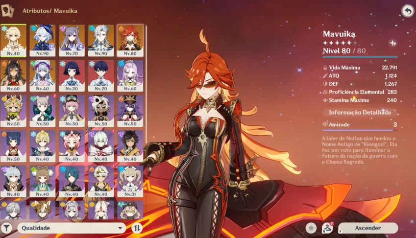 Conta Genshin Impact | Mavuika + Furina + Neuvillette