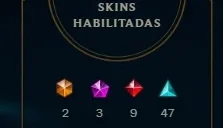 Conta League Of Legends Platina, 103 Skins e 55 frag skin