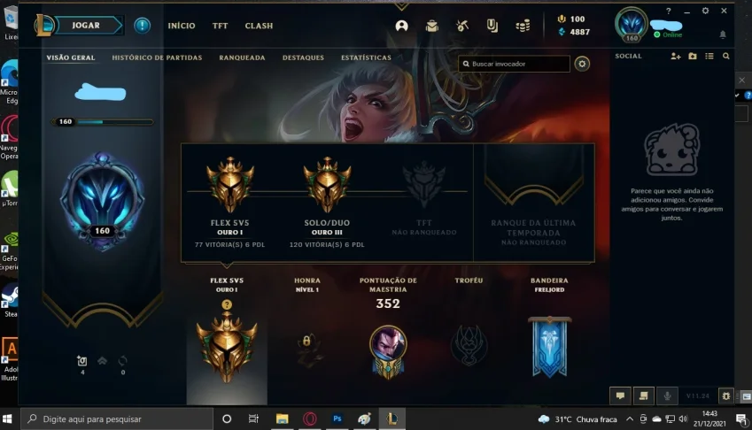 CONTA GOLD LEAGUE OF LEGENDS