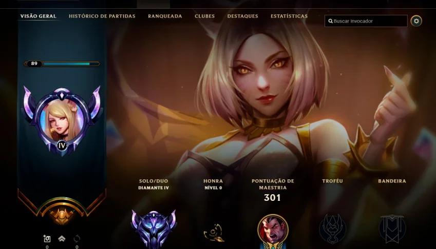 CONTA LEAGUE OF LEGENDS - DIAMANTE