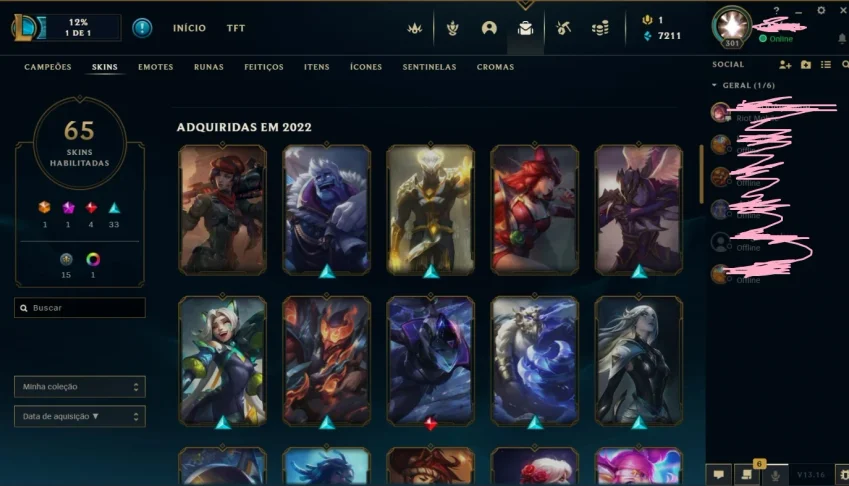 Conta League Of Legends E Valorant Com Mais De 50 Skins