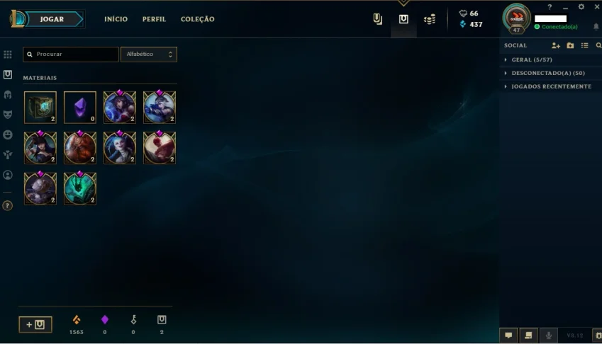 Conta League of Legends - Platina IV