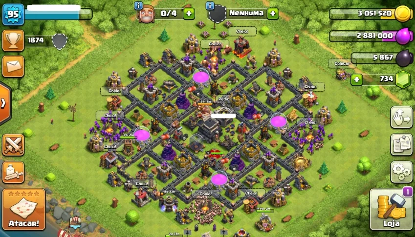 CLASH OF CLANS CV 9 LVL 95