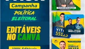 Pack Artes para CANVA sobre Políticos - Campanha Politica
