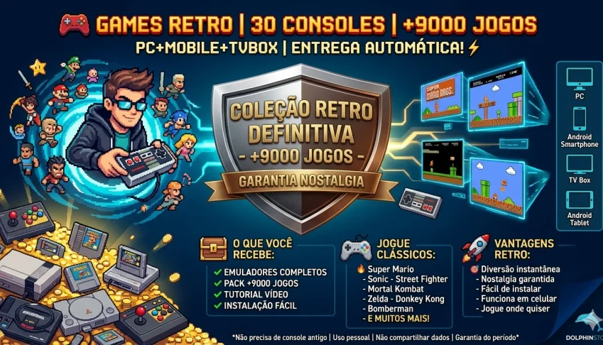 🎮 Games Retro — 30 Consoles +9000 Jogos 🎮 📱