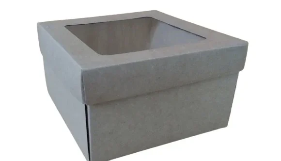 Caixa Kraft com Tampa de Acetato - Tamanhos