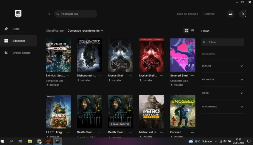 CONTA EPIC GAMES COM JOGOS