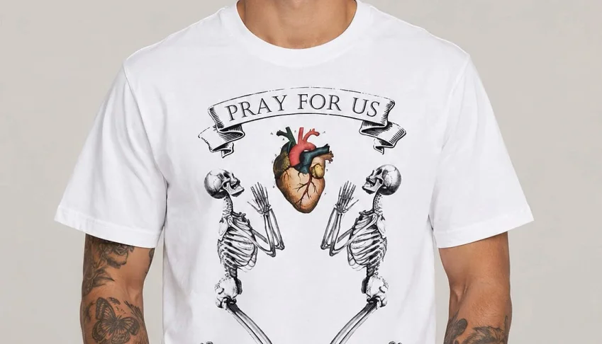 Camiseta Branca Pray