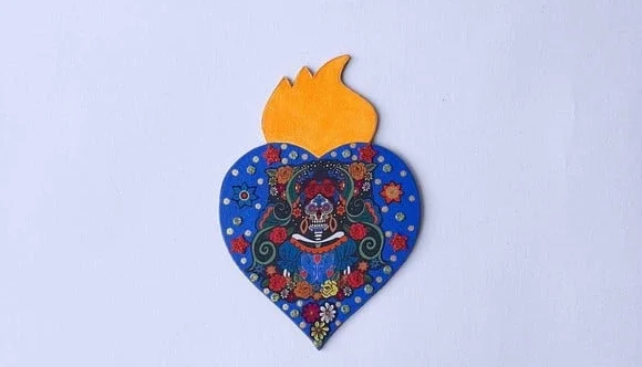Enfeite de Parede Catrina Azul