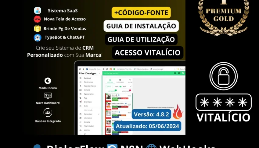 WhaTicket Gold 6.0-DialogFlow 🔄 N8N 🌐 WebHooks 🤖 TypeBot