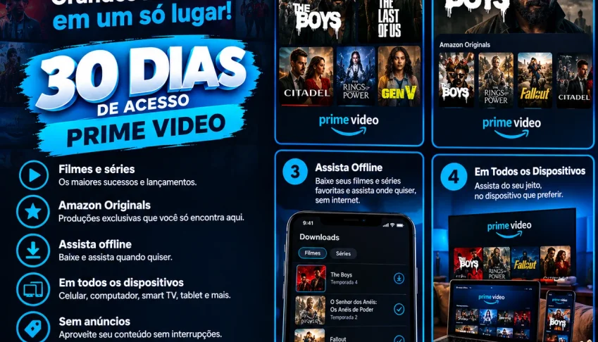 Prime vídeo 30 dias