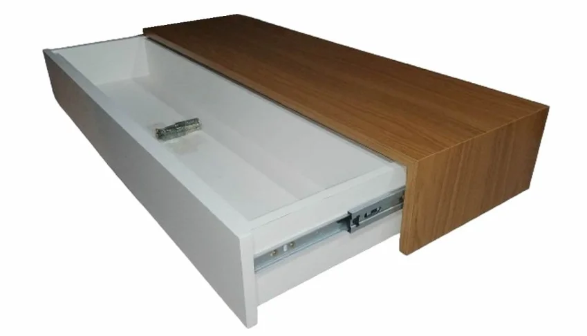 Aparador Freijó e Branco com Gaveta 85x40x15cm