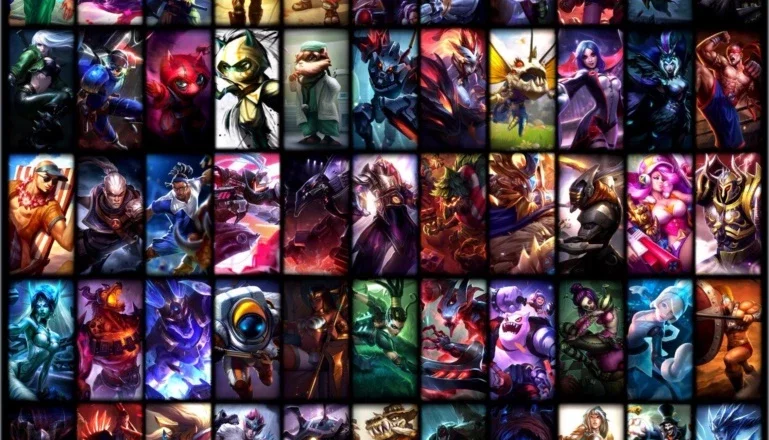 Conta Ouro 4 com 117 skins e todos os campeões.