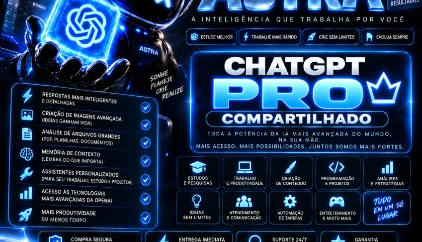 ChatGPT PRO 30 Dias COMPARTILHADO CODEX  OFERTA! 5X