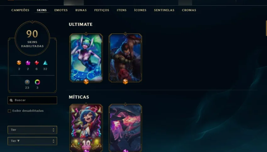 Conta LOL Level 200+ 18K~EA 1400RP