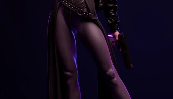 Nun With Gun 3D Stl
