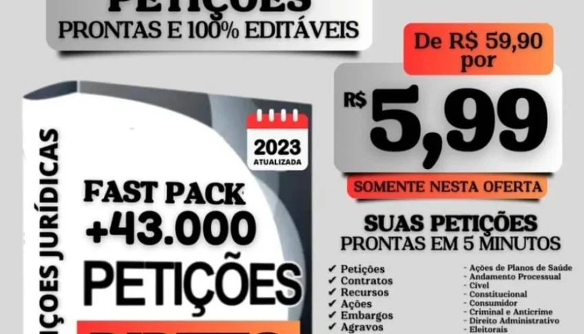Petições Jurídicas + de 43.000 Modelos editáveis
