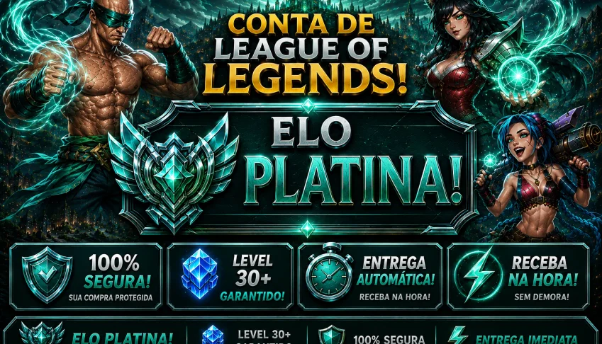 Conta Lol Platina, 13 Skins, 1 MĂtica, Honra 5, Lvl 39