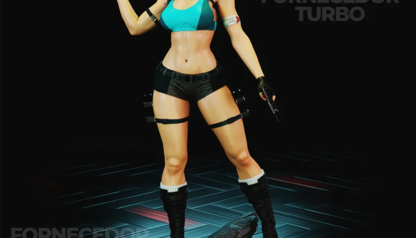 Lara Croft 3D - Arquivo .Stl Para Impressão 3D