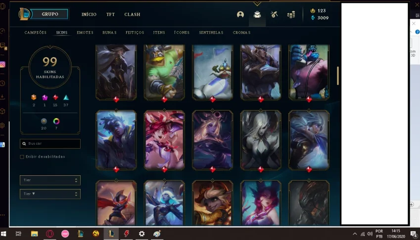 CONTA DE LOL 99 SKINS