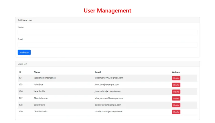 Gerenciador de Banco de Dados PHP