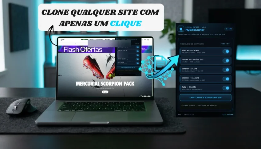 Clone Qualquer Site em 1 Clique  Pronto pra Revender