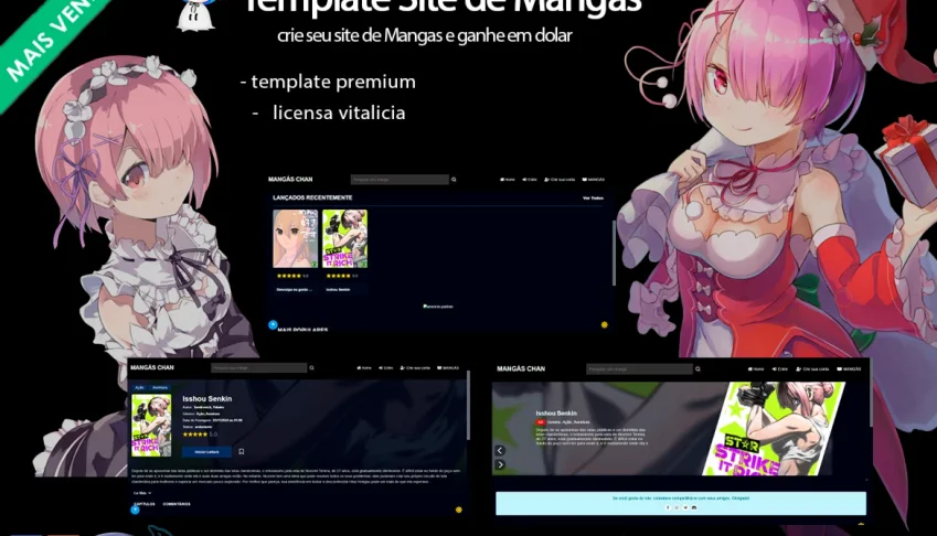 Template Site de Mangás Premium 100% em Portugues Exclusivo