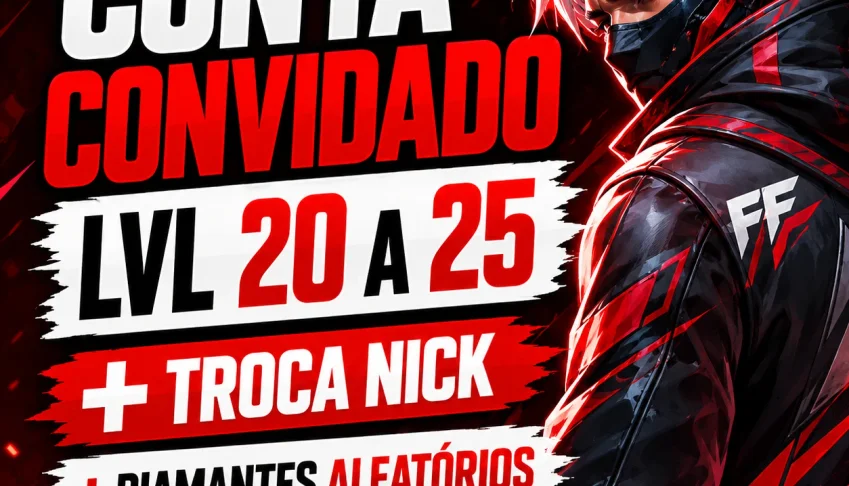 Conta Convidado Lvl 20 A 25 + Troca Nick Free Fire