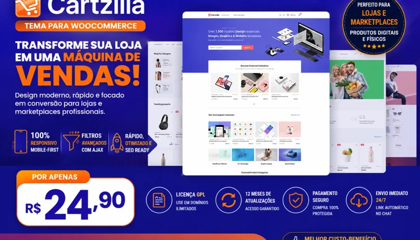 TEMA CARTZILLA: O Motor Definitivo para Lojas e Marketplaces