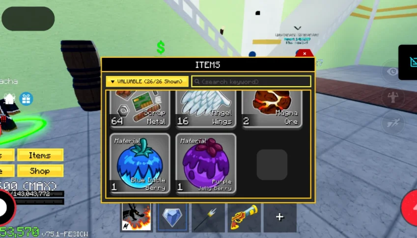 Conta Blox fruits