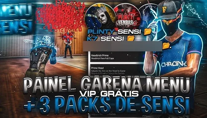 Painel Garena Menu (100% HS 🍎🍎) + 4 Brindes 🎁