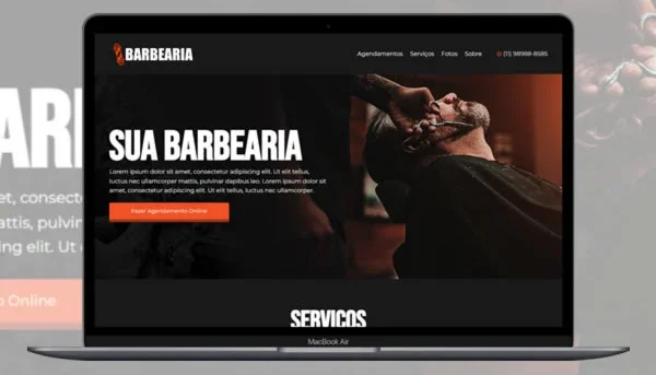 Site para Barbearia com Agendamento Editável