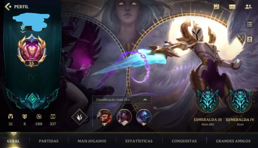 Conta Esme IV, 8 skins / LOL- Wild Rift