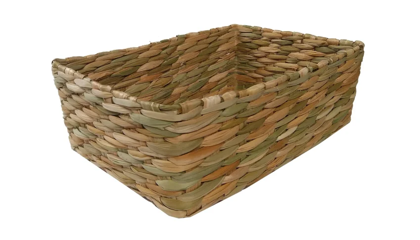 Cesta Organizadora de Palha de Taboa 20x16x10