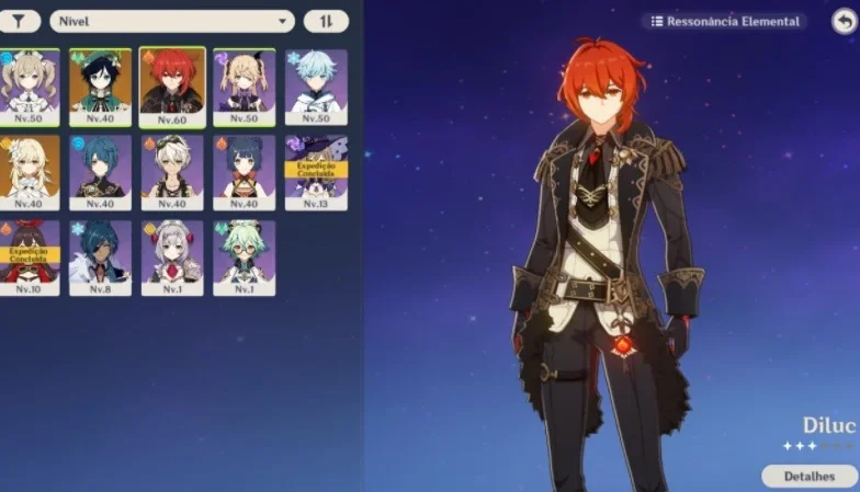 Genshin Impact (NA) - AR37 DILUC, VENTI, SURCROSE + OUTROS