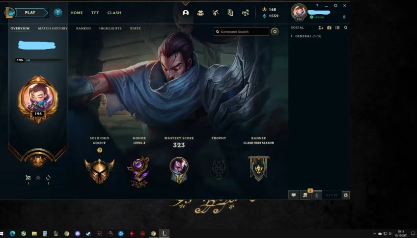 CONTA LOL OURO 4 334 SKINS