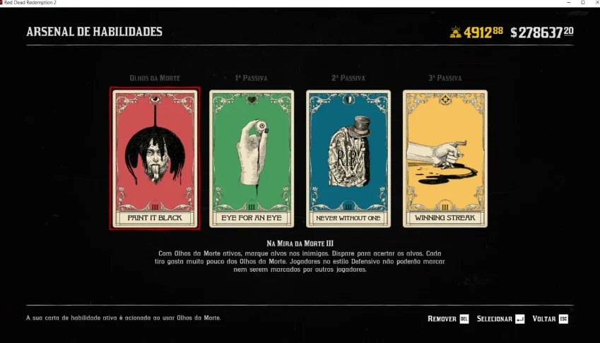 Red Dead Online , Upo Cartas De Habilidades Ao Level Maximo.