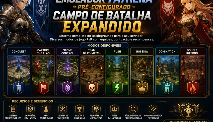 Emulador Pré Configurado rAthena Campo de Batalha Expandido