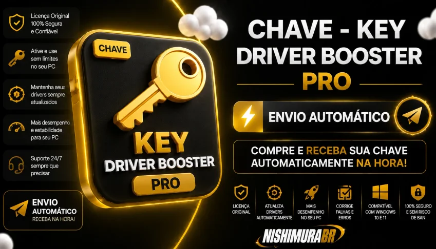🚀 Driver Booster Pro - Chave / Key Ativação Original ⚡