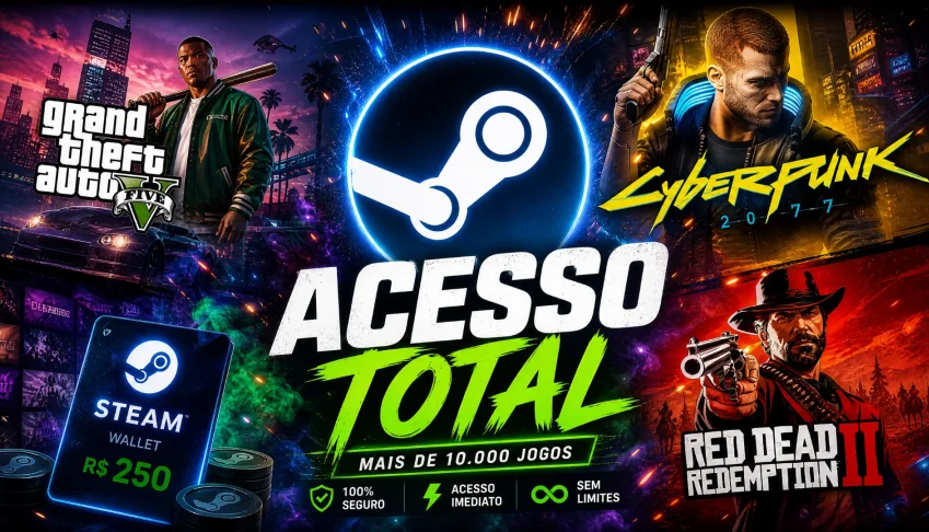 Conta Steam com Jogos de alto valor - Biblioteca Premium