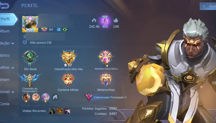Conta Mobile Legends Colecionador Premium