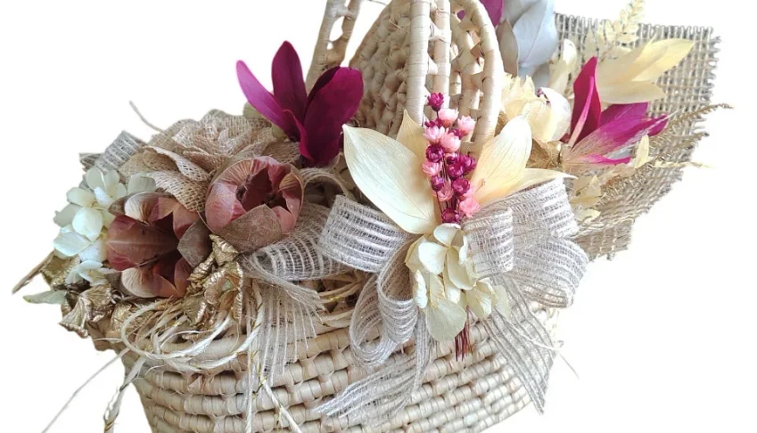 Cesta picnic decorada