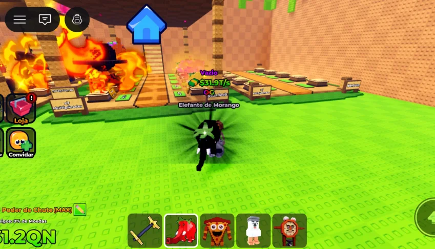 Conta de blox fruits, chute uma luck block