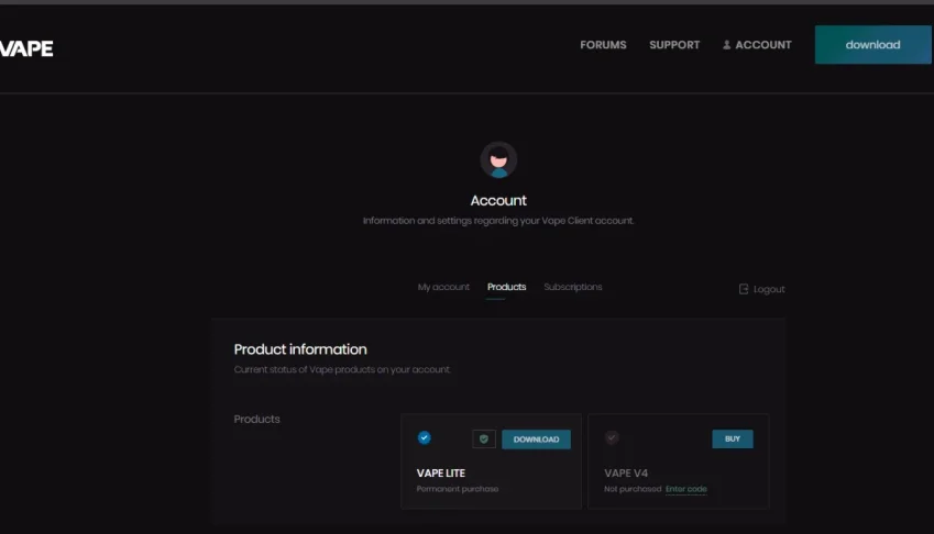 Cheat/Hack Vape Lite Permanente