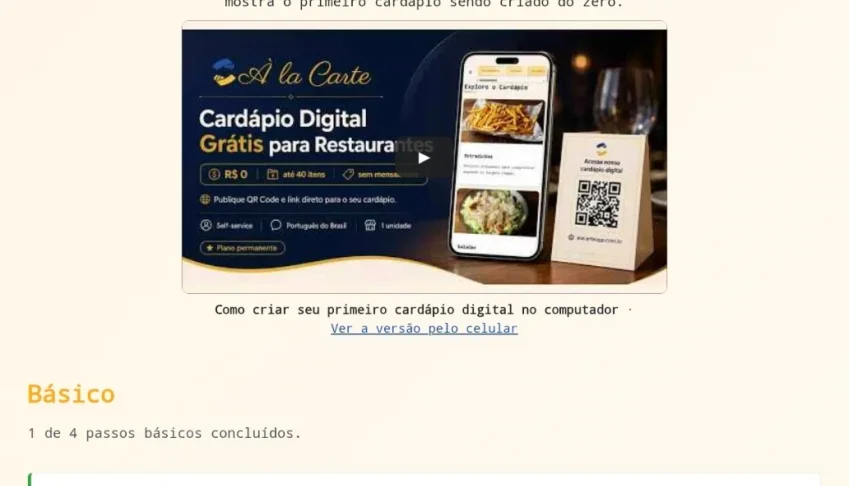 Sistema Web de Cardápio virtual