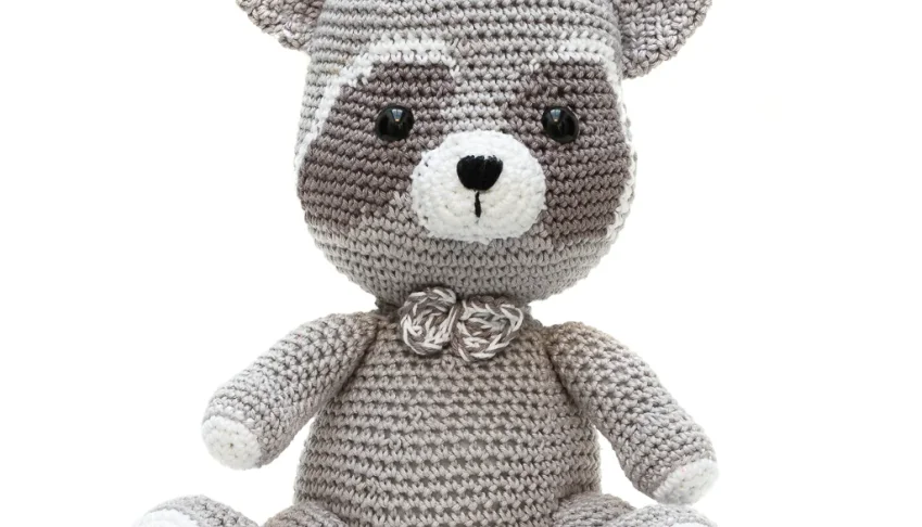 Guaxinim em Amigurumi