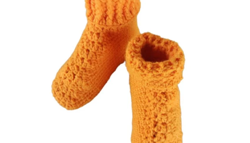 Pantufa de Lã Infantil Laranja 26