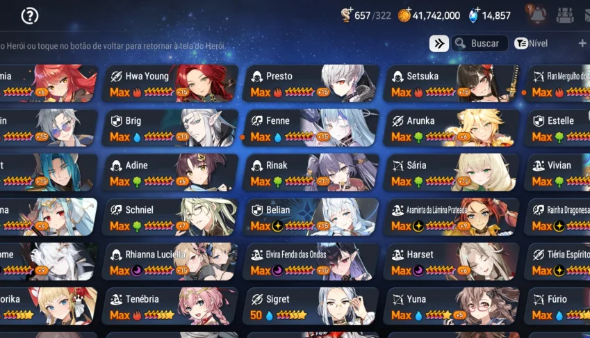 Conta E7 Vários MLs 5* 4* RGB e Recursos