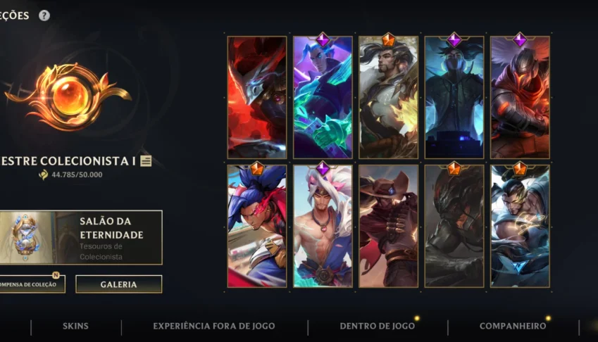 Wild Rift — 221 Skins | 3 Míticas | 44,7K Coleção | Gm 1